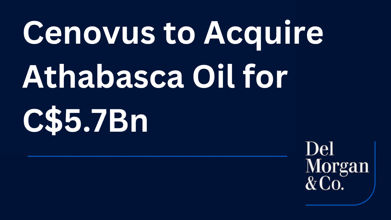 Cenovus Energy to Acquire Athabasca Oil at a C$5.7Bn Enterprise Value